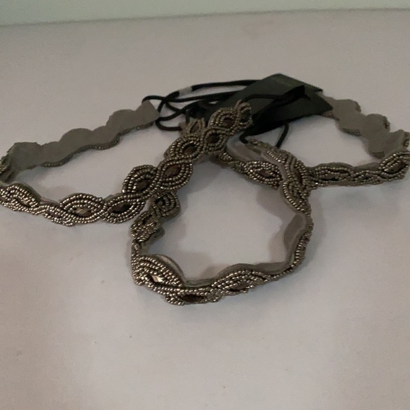 3 Forever21 PEWTER Beaded Bridesmaid Hair headband - Picture 16 of 16